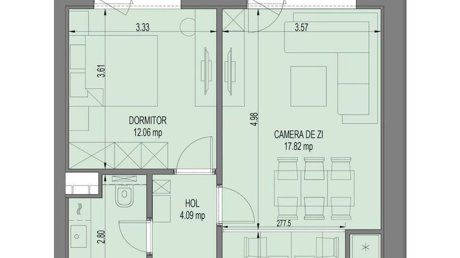 Apartament cu 2 camere faza2 | et 1– Pipera-Aviatiei | Nusco City - Poză 4