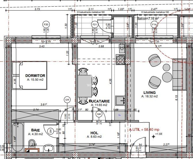 Apartament 2 camere, Dedeman, Sibiu - Schiță 7
