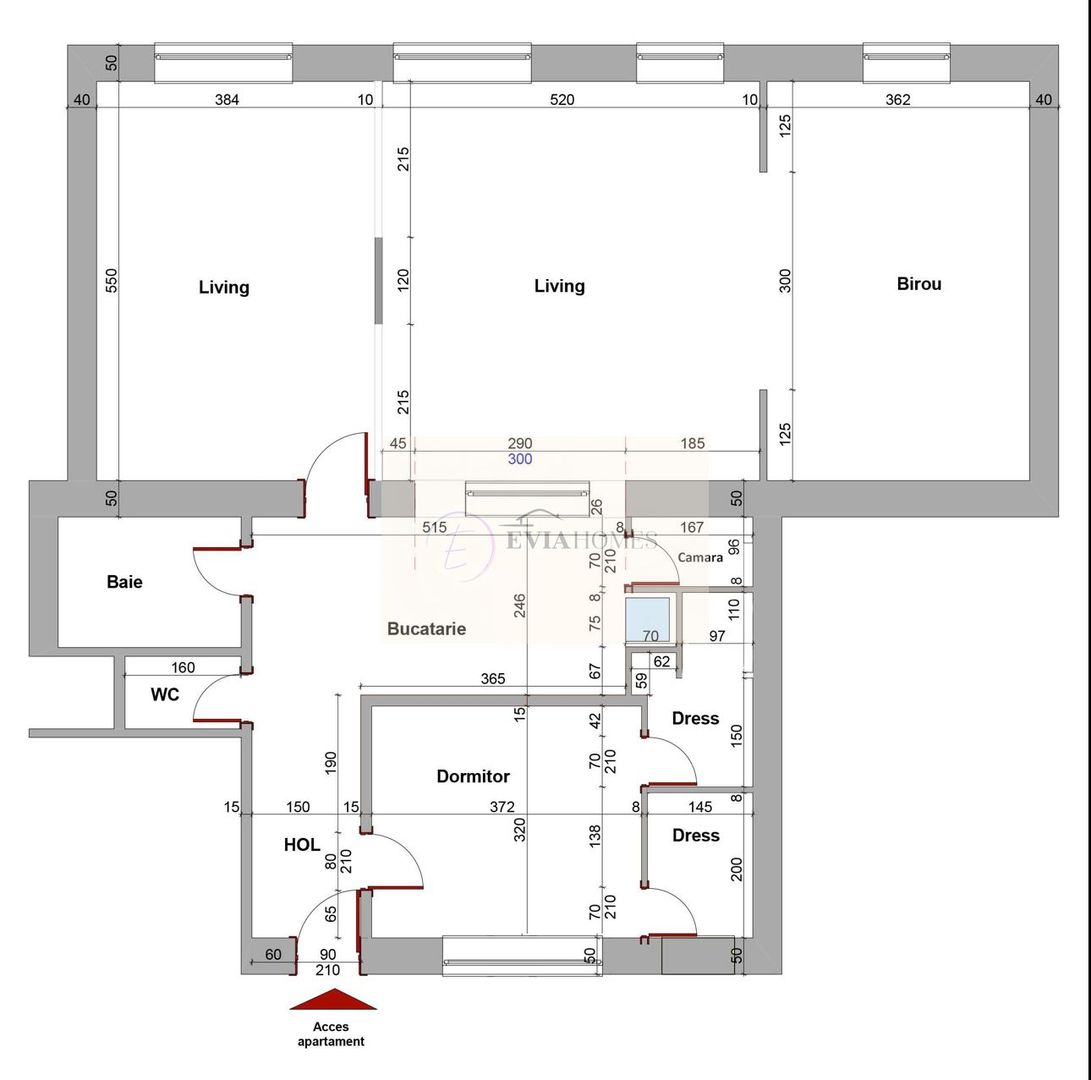 Renovat complet/3 camere/2 bai/ Garaj / Dorobantilor - Schiță 6