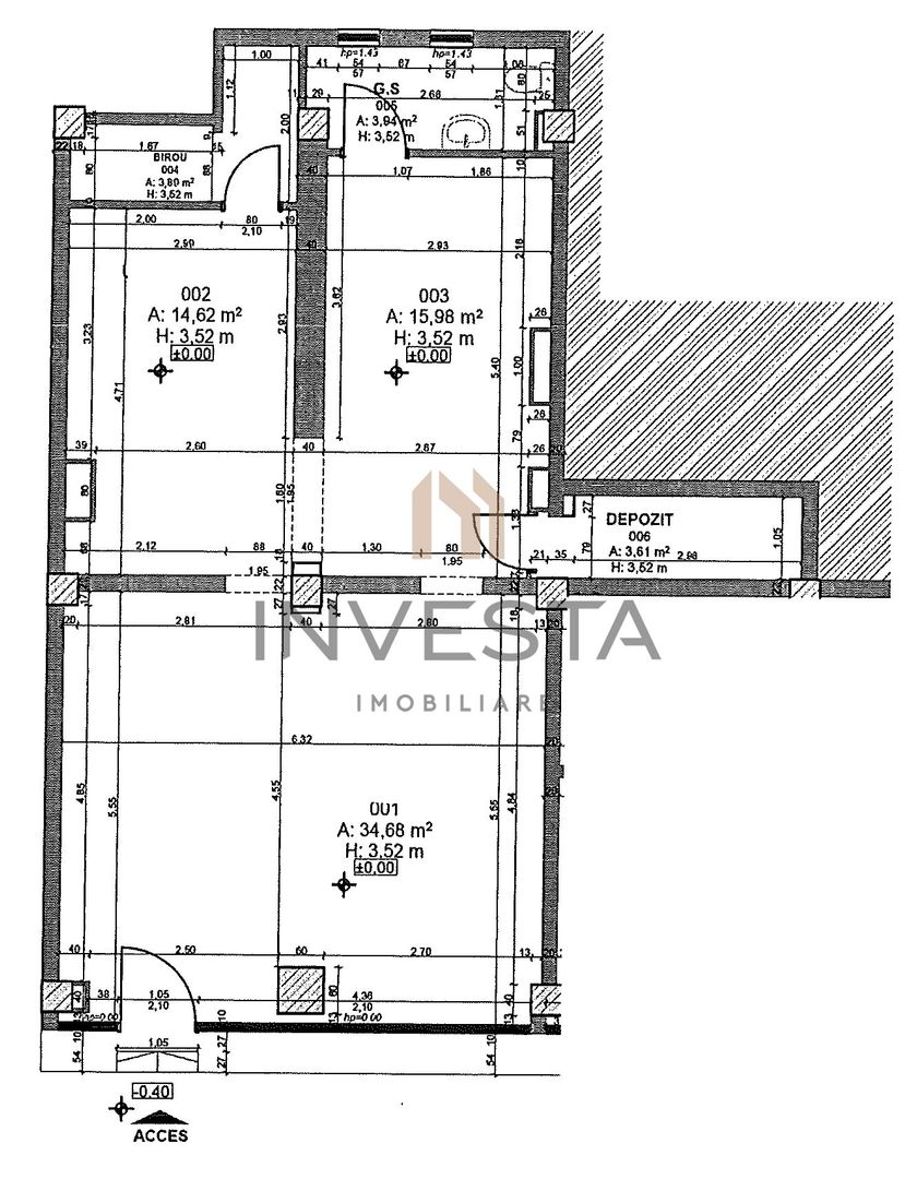 Spatiu comercial de inchiriat - 81mp - zona Kaufland Marasti - Schiță 2