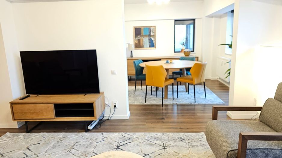 Duplex luxos 3 camere, 130 mp, complet mobilat pretabil birou - Poză 11