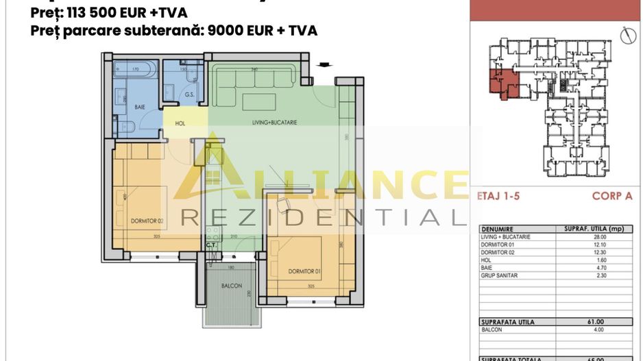 Metrou Berceni la 7 minute 3 camere bloc nou - Poză 16
