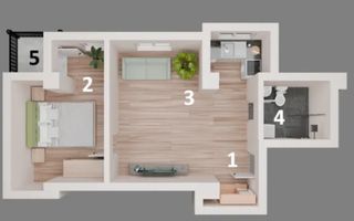 Apartament 2 camere , central Otopeni | Comision 0 | - Schiță 12
