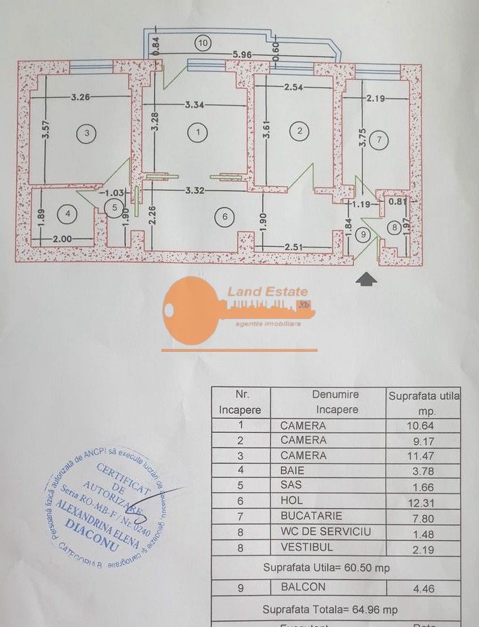 Apartament complet mobilat și utilat | Sebastian - Schiță 8