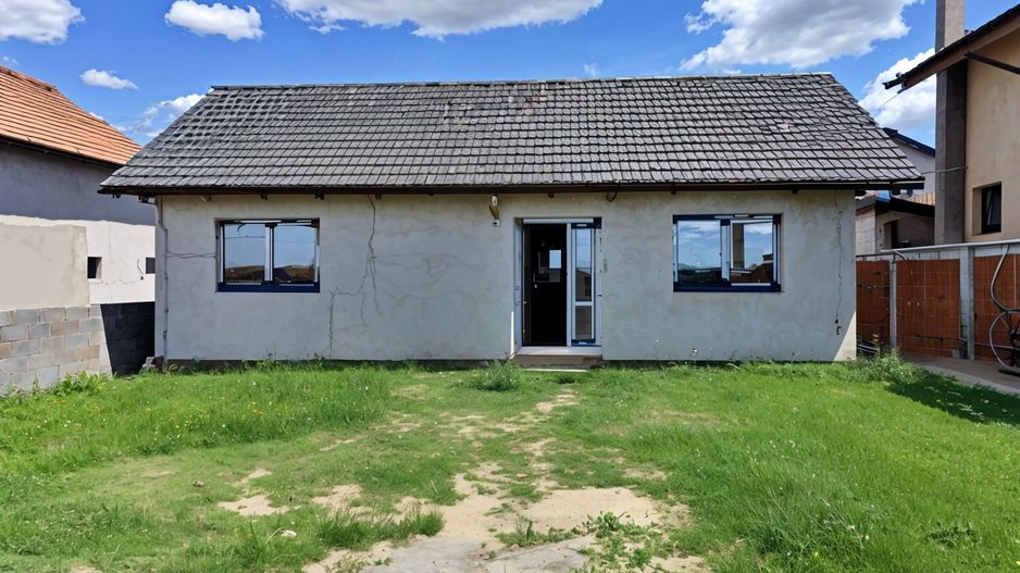 Casa parter 2 dormitoare, in Comuna Sanmartin, acces auto - VANZARE - Poză 1