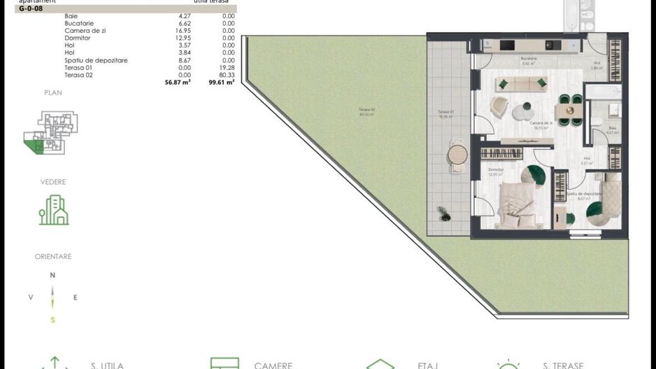 COM 0% Apartament nou cu 3 camere si gradina | Denya Forest - Poză 11