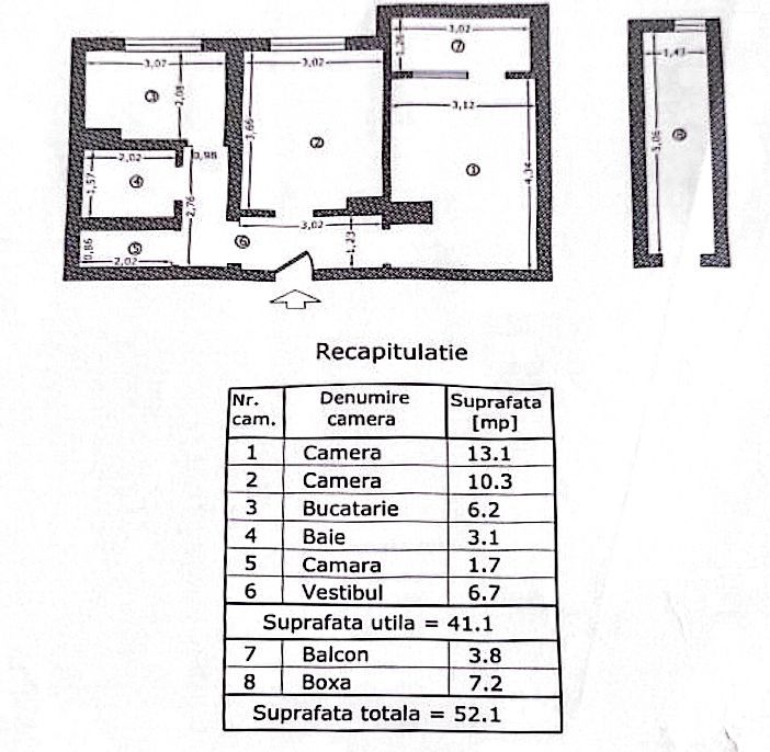 2 camere Floreasca Centrala Proprie - Schiță 13