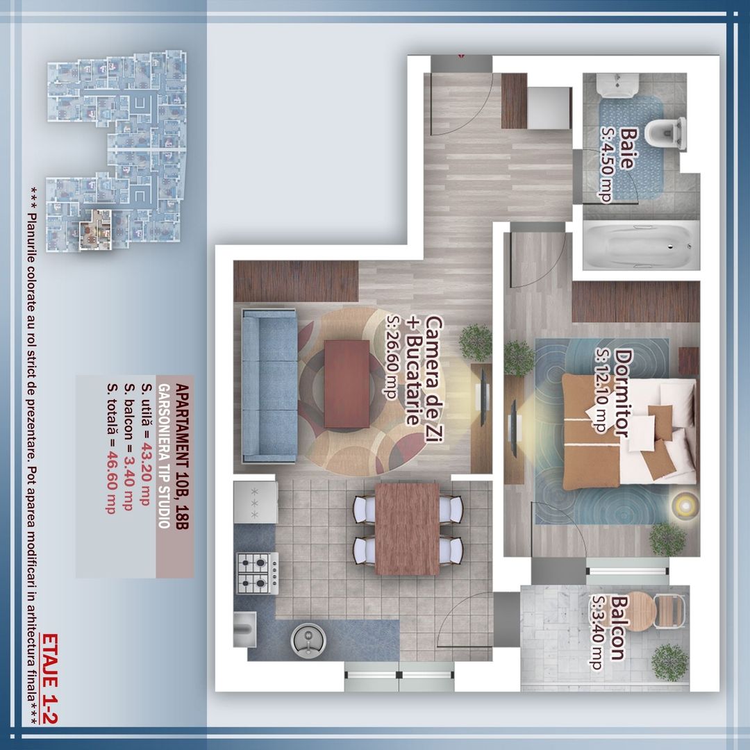 Oferta Lansare 2 camere Titan Pallady incalzire pardoseala - Schiță 11