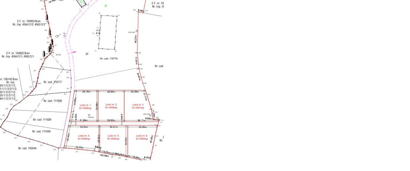 Teren intravilan plat in Bran, 1000 mp, vedere către Bucegi, utilitati - Poză 2