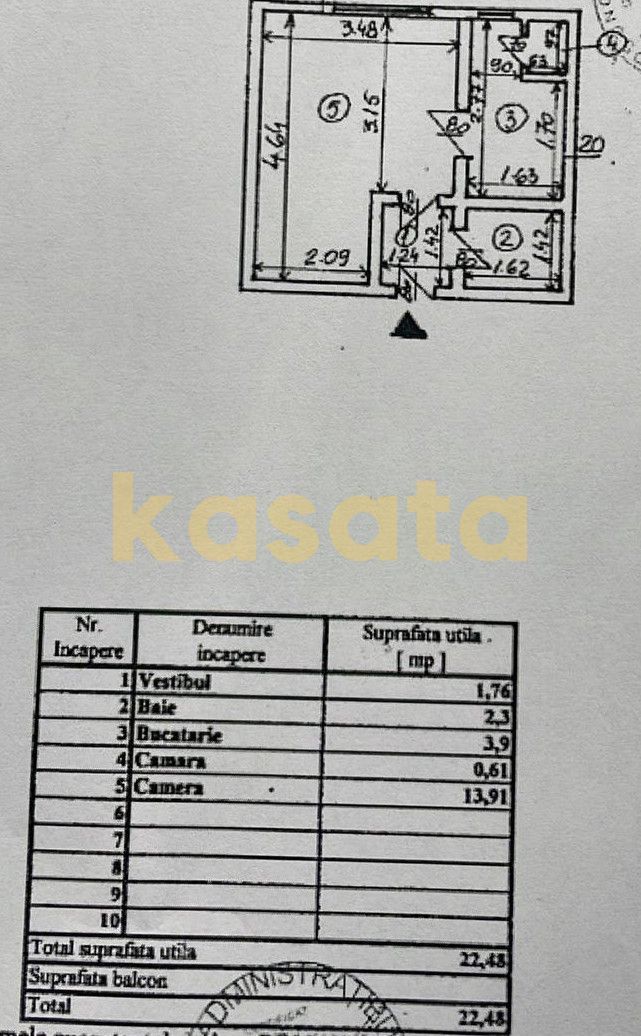 Garsonieră 🏠 | Zona Apusului 📍 | Renovata ✨ | Etaj intermediar ⬆️ - Schiță 13