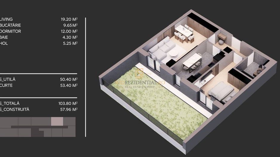 Apartament 2 camere cu curte proprie, zona Metalurgiei, Comision 0% - Poză 1