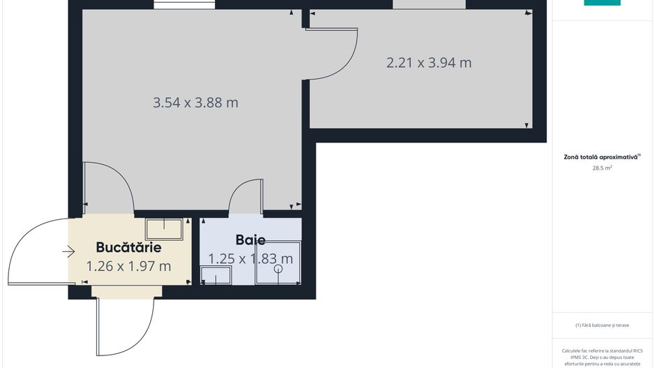 Apartament ultracentral cu 2 camere de închiriat - Poză 8