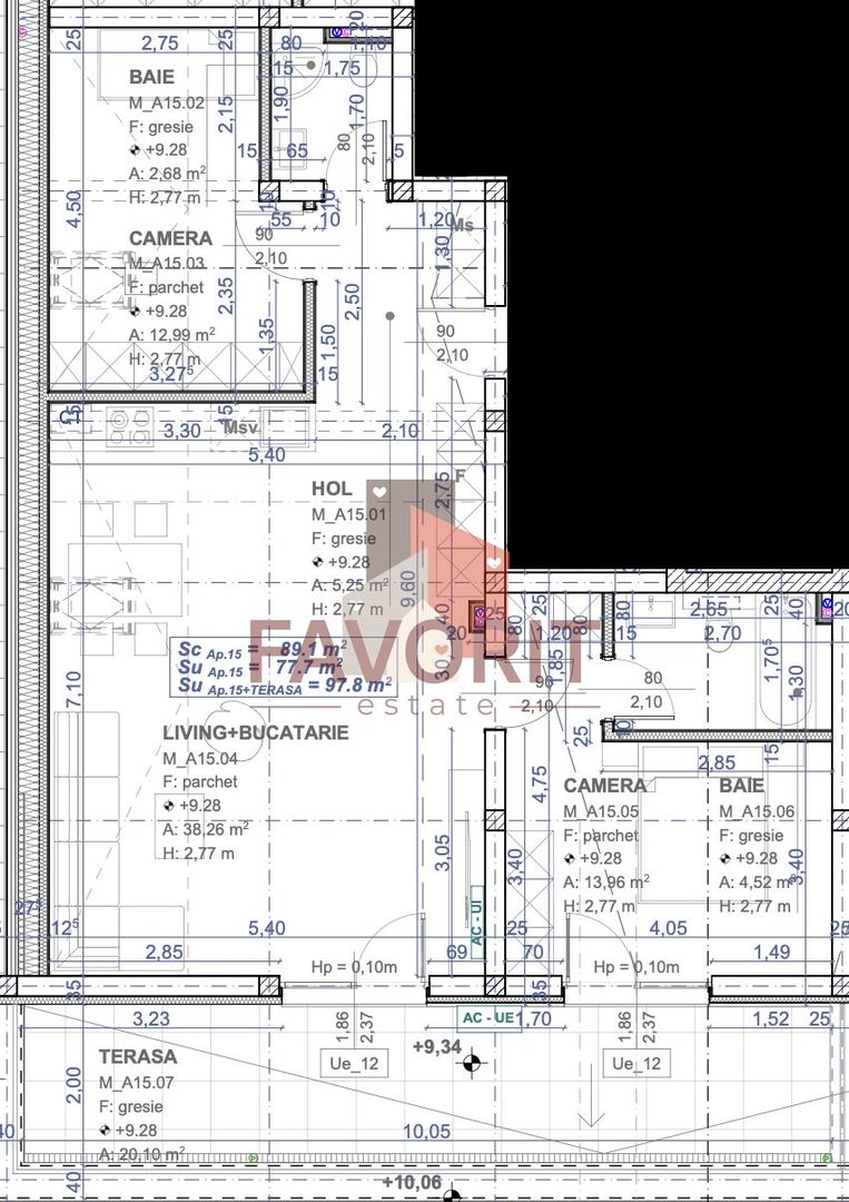 Comision 0%. Terasa 20 mp. Spatios. 2 bai. Lift. Disponibil imediat - Schiță 13