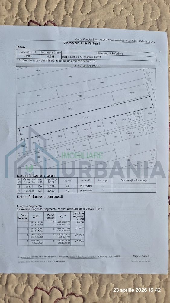 Teren intravanal de vanzare in Valea Lupului, Iasi - Poză 1
