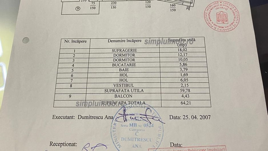 Metrou 1 Decembrie Apartament 3 Camere Mobilat si Utilat - Schiță 17