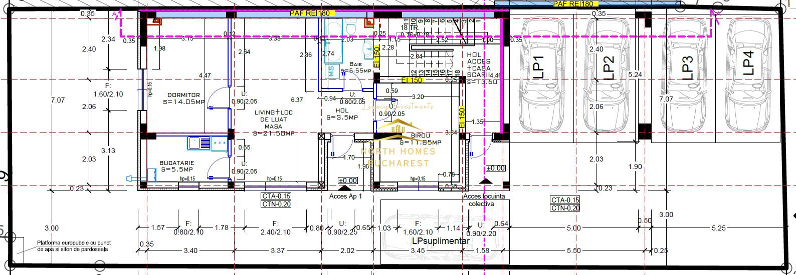 Apartament cu 3 camere, curte 2 locuri parcare, Parc Bazilescu - Poză 15