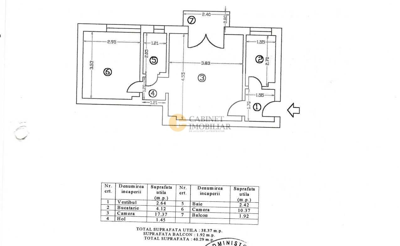 Piata Unirii I 2 camere I Etaj 1 I Balcon - Poză 8