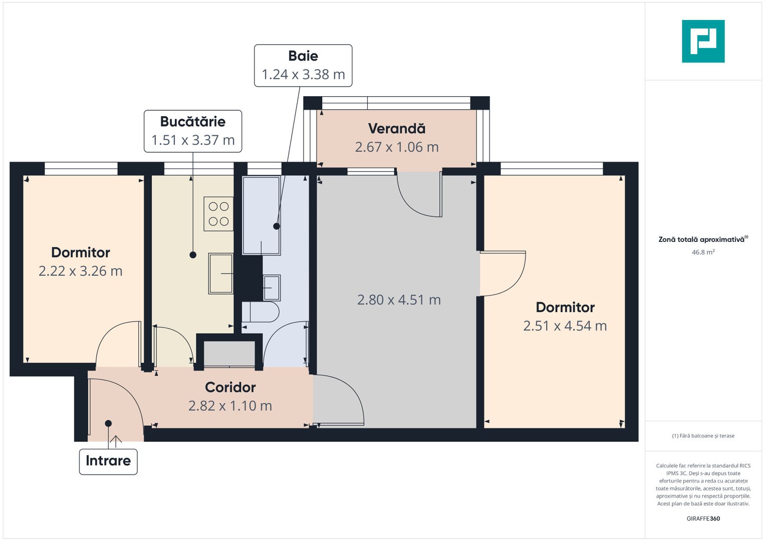 Apartament 3 camere etajul 1 zona Fortuna - Poză 9