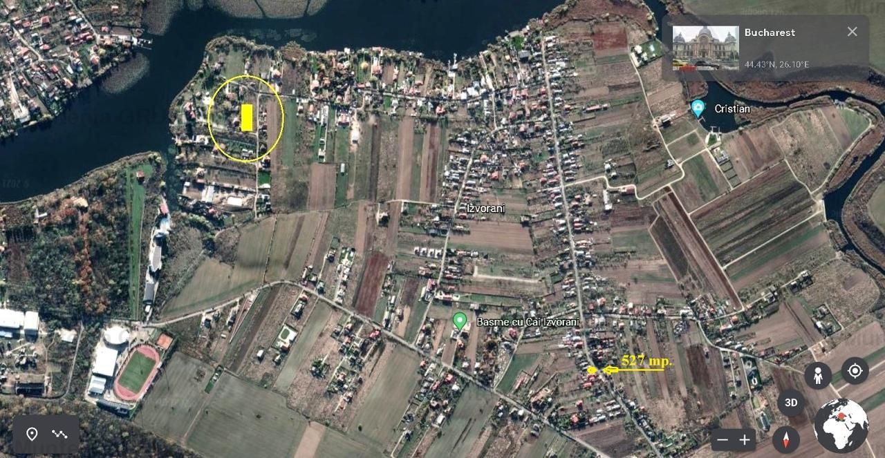 IZVORANI - Mihai Eminescu, 495 mp. teren cu deschidere de 14 m. - Poză 3