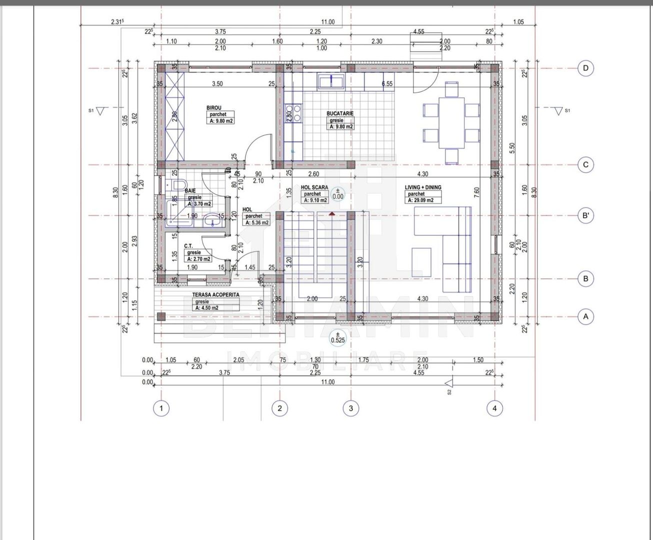Casa-5 camere-P+1+P-147mp utili-600mp teren-Utilitati-Sanpetru - Poză 15