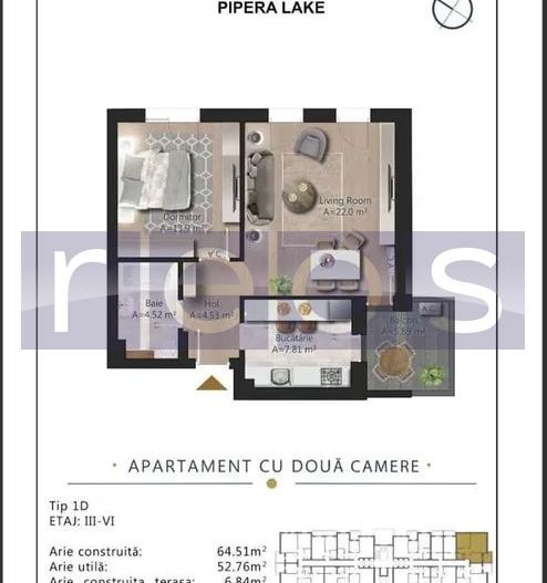 VANZARE 2 CAMERE | H-PIPERA LAKE | 51 MP - Poză 9