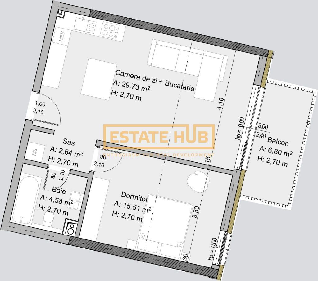 PRESALE Traian 44 | 2 camere premium | 0% comision - Poză 6