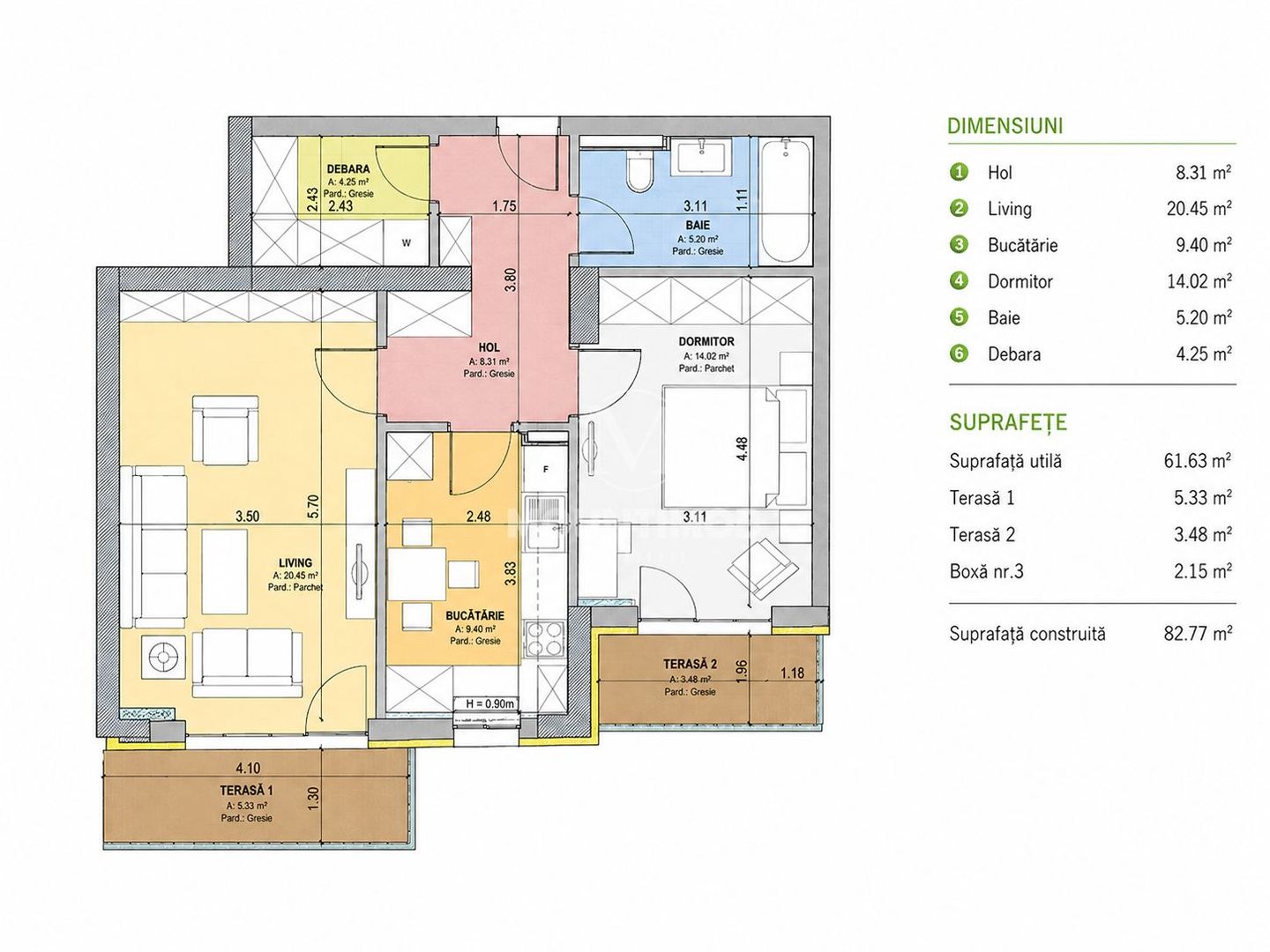 Apartament 2 Camere Decomandat | 62 mp | Parcare + Boxă | Urban Coresi - Poză 4