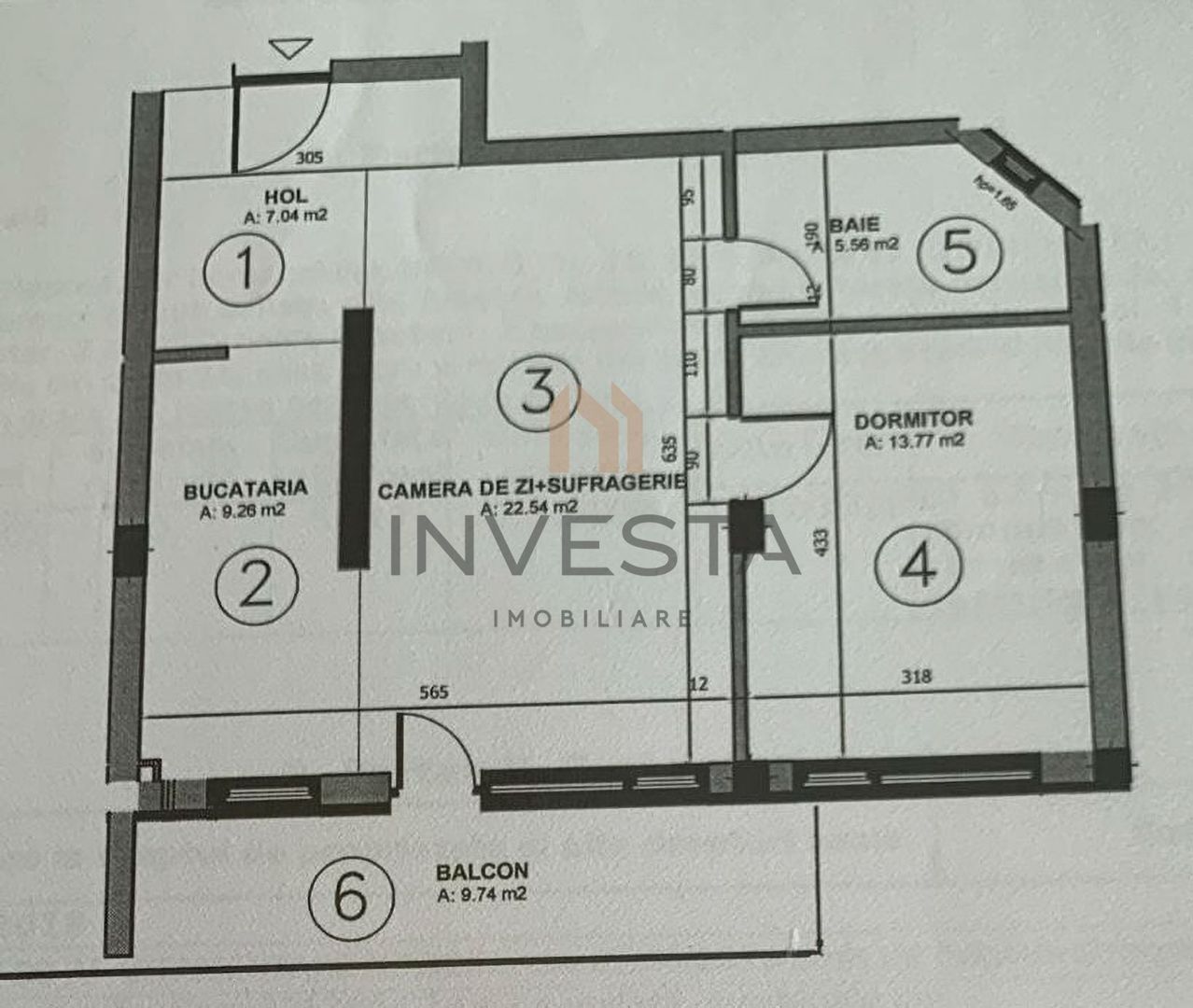 Apartament Modern 2 Camere + Nisa Dormit | Locatie Exclusiva, Borhanci - Schiță 9