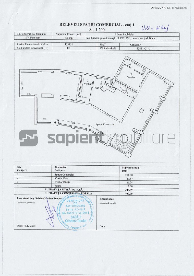 Sapient | Spațiu comercial + Teren _ Piața Ion Creangă, Oradea - Schiță 15