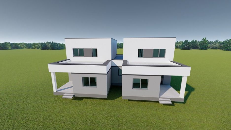 1/2 Duplex Sacalaz P+E,4Camere,2 Bai,Proiect Modern - Poză 2