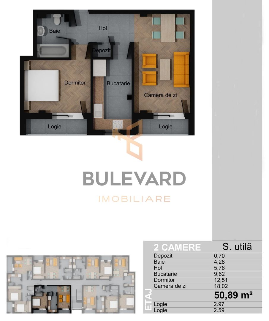 Apartament cu 2 camere in zona Terra! - Poză 2