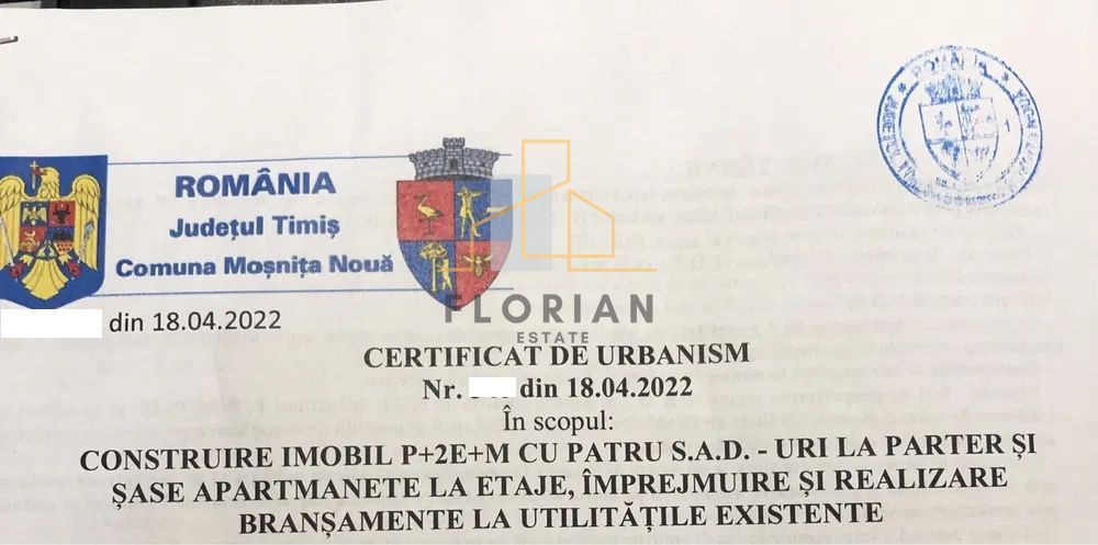 Teren Intravilan pentru bloc Mosnita Noua - Poză 6