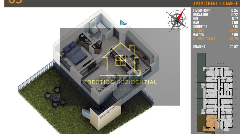 Pallady-metrou Teclu- 2cam_55mp+gradina 70mp- incalzire pardoseala - Poză 1