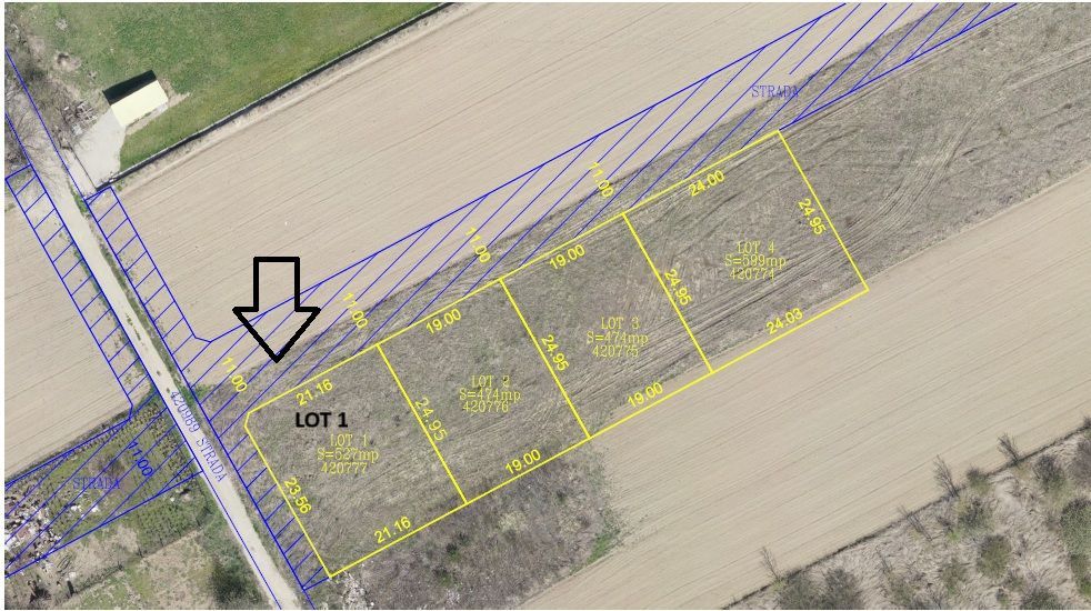 🏡 Teren intravilan – 4 loturi disponibile | Lugoj, Strada Crișan - Poză 1