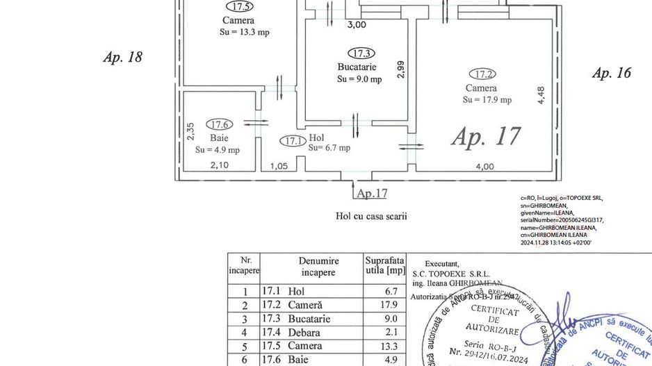 Apartament nr.17 cu 2 camere, boxa si parcare incluse in pret - Poză 10