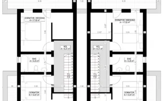 Duplex P+E cu 4 camere si garaj in Giarmata,  comision 0% - Schiță 12