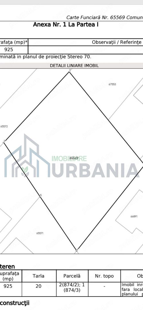 Teren de 925 mp în Tomesti, Iași – Oportunitate pentru construcția a două case - Poză 1