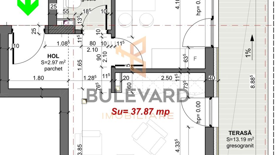 Comision 0. Apartament cu terasa de 13 mp in Apahida! - Schiță 10