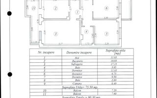 Apartament 4 camere 90 mp loc parcare centrala termica Inel 2 - Schiță 23