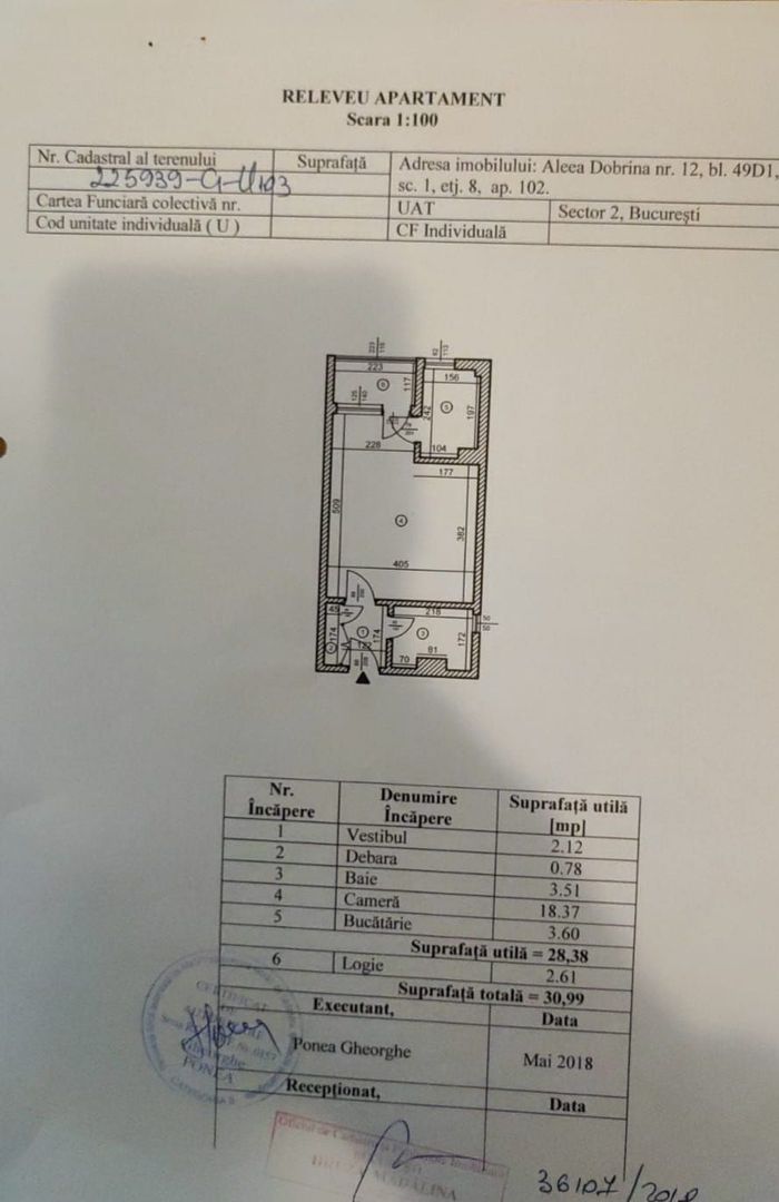 Pantelimon -Delfinului , Garsoniera 31 mp| Comision 0% - Schiță 17