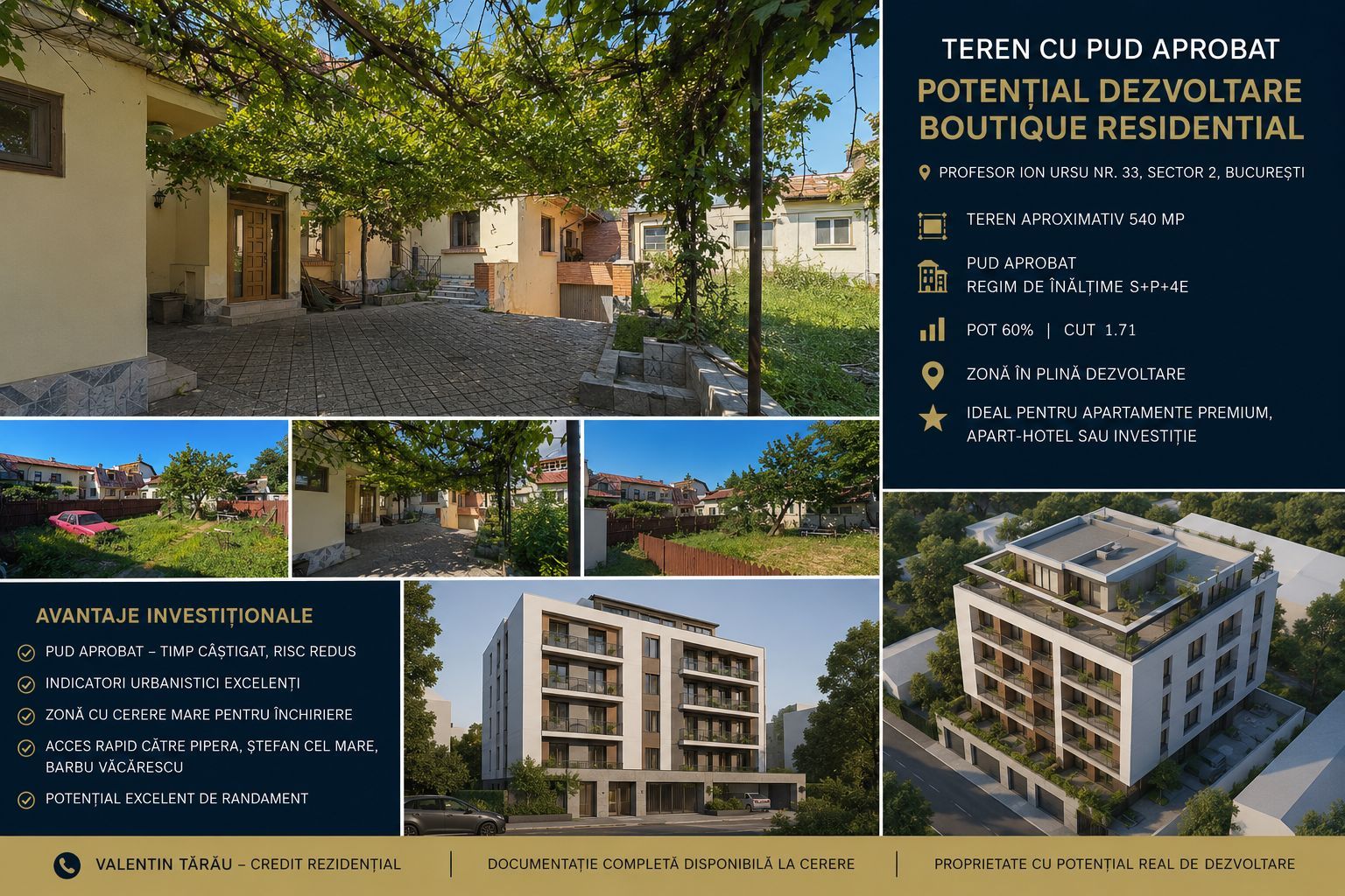 TEREN CU PUD APROBAT ÎN SECTOR 2 | OPORTUNITATE REALĂ DE DEZVOLTARE - Poză 2