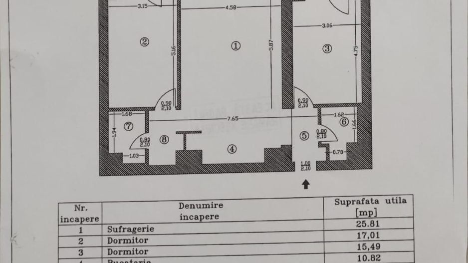 3 camere | InCity | 93mp | posibilitate parcare - Schiță 11