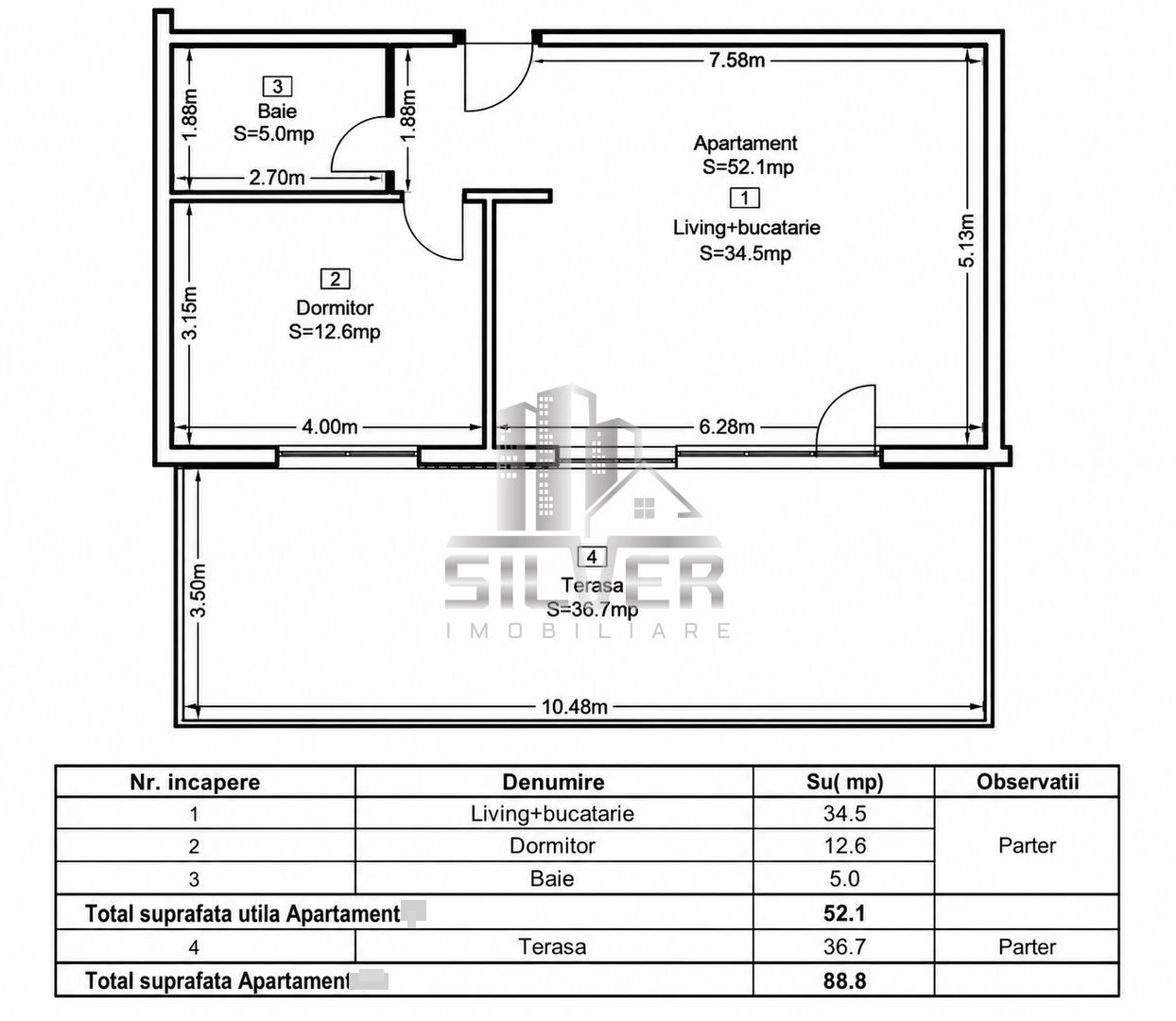 Apartament cu 2 camere/terasa 37 mp/garaj/imobil calitativ/Eroilor - Poză 2