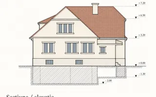 Casă săsească de vânzare în Codlea - Brașov | Teren 749 mp - Schiță 52