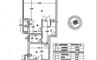2 camere-Lujerului-2007-parcare inclusa - Schiță 7