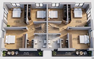 Duplex semifinisat, zona Stadionului de Fotbal, Florești - Schiță 7