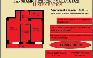 Apartament decomandat de vanzare in Iasi, Galata, 59,59 mp, bloc nou - Poză 2