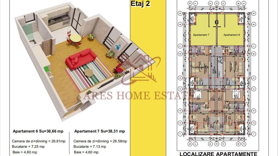 Apartamente tip studio cu incalzire in pardoseala | 1 loc de parcare - Poză 6