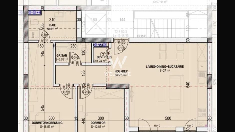 Apartament de vânzare – 3 camere, zonă centrală - Sibiu - Schiță 11