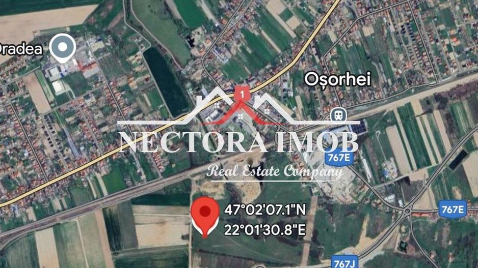 NECTORA IMOB-Teren Zona Osorhei, 5500 mp, 21 ml Front, 210 ml adancime - Poză 7